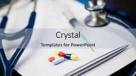  Presentation with capsules - Theme featuring blue and dark background background and a  colored foreground