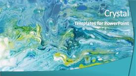  Presentation with blue flow - Beautiful presentation featuring turquoise blue and gold ochre backdrop and a light blue colored foreground