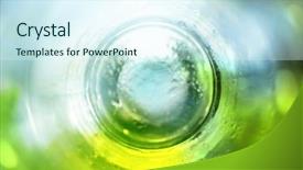  Presentation with green abstract - PPT theme enhanced with blue and green abstract background background and a sky blue colored foreground