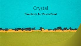  Presentation with cotton fabric - PPT theme enhanced with blue-and-green-abstract-landscape background and a light gray colored foreground