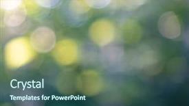  Presentation with green circles - Colorful presentation theme enhanced with blue and green bokeh circle backdrop and a ocean colored foreground