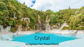  Presentation with geothermal - Amazing PPT theme having blue and highly acidic inferno backdrop and a cyan colored foreground