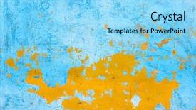  Presentation with blue and orange - Slide set consisting of blue and orange grungy wall background and a arctic colored foreground