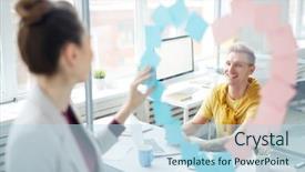  Presentation with happy birthday frame holiday - Audience pleasing PPT layouts consisting of blue and pink sticky notepaper backdrop and a light blue colored foreground