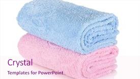  Presentation with blue pink - Beautiful presentation featuring blue and pink towels isolated backdrop and a lemonade colored foreground
