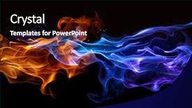  Presentation with fire red - Colorful theme enhanced with blue and red fire backdrop and a black colored foreground