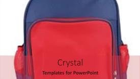  Presentation with blue and red - PPT theme enhanced with blue-and-red-school-backpack background and a red colored foreground