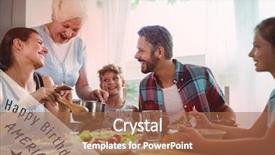  Presentation with dinner blue - Beautiful theme featuring blue and white fourth backdrop and a coral colored foreground