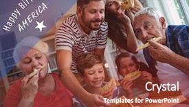  Presentation with red white blue - PPT theme featuring blue and white fourth background and a tawny brown colored foreground