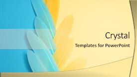  Presentation with for blue colored resource - Beautiful slides featuring blue and yellow feathers carnival backdrop and a  colored foreground