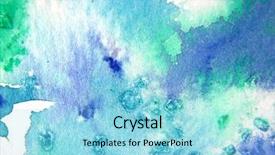  Presentation with aqua - Audience pleasing PPT theme consisting of blue aqua green watercolor backdrop and a arctic colored foreground