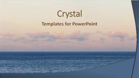  Presentation with atlantic - Slide deck featuring purple skyline - blue atlantic ocean background background and a lemonade colored foreground