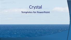  Presentation with atlantic - Cool new theme with blue atlantic ocean background backdrop and a sky blue colored foreground