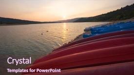  Presentation with merger sunset - PPT theme enhanced with blue backgrand - sunset in grand canyon verdon background and a  colored foreground