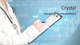  Presentation with biology - Beautiful presentation featuring blue background and heart backdrop and a light blue colored foreground