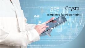  Presentation with biology - Audience pleasing slide set consisting of blue background and heart backdrop and a light blue colored foreground