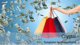  Presentation with rain - Slide set featuring blue background and money background and a light blue colored foreground