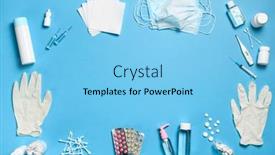  Presentation with medical infection - Presentation theme with blue-background-anf-frame background and a light blue colored foreground