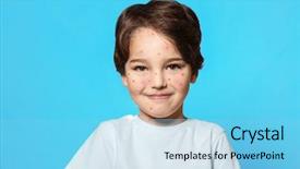  Presentation with immunization - PPT theme consisting of childhood immunization - little boy with red pimples background and a light blue colored foreground