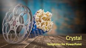  Presentation with old wooden table food - Slide deck consisting of blue background hd - popcorn explosion on old wooden background and a tawny brown colored foreground