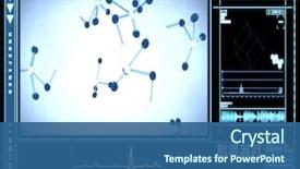  Presentation with cell biology - Slides with blue background molecule cells technology background and a ocean colored foreground