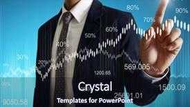  Presentation with financial - Beautiful PPT layouts featuring blue background money cash - businessman with financial symbols coming backdrop and a  colored foreground