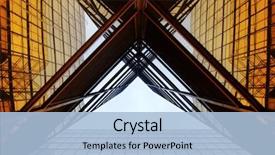  Presentation with tech city - Cool new theme with blue background of glass high backdrop and a light blue colored foreground