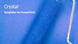  Presentation with paint roller - Theme consisting of blue-background-with-a-paint background and a cobalt blue colored foreground
