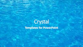  Presentation with water sun - PPT theme having blue background with sun reflected in the swimming-pool water background and a teal colored foreground