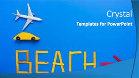  Presentation with red blue yellow - PPT theme consisting of blue-background-with-toy-airplane background and a teal colored foreground