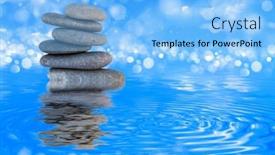  Presentation with blue water - PPT theme having blue-background-with-water background and a light blue colored foreground