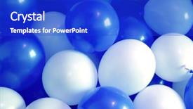  Presentation with balloons blue - Presentation design consisting of blue balloons - baloons background and a  colored foreground
