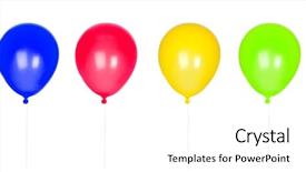  Presentation with bright colorful candy isolated - Colorful PPT layouts enhanced with blue baloons - four colorful balloons inflated isolated backdrop and a white colored foreground