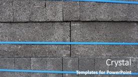  Presentation with concrete - Slide deck with blue-banding-straps-holding-concrete background and a gray colored foreground