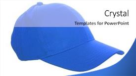  Presentation with baseball - Beautiful slide deck featuring blue baseball isolated backdrop and a white colored foreground