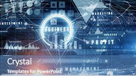  Presentation with interaction - Presentation theme featuring blue based technology - global connection and interaction mixed background and a teal colored foreground