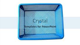  Presentation with plastic containers - Amazing PPT theme having blue-basket-blue-plastic-basket backdrop and a light blue colored foreground