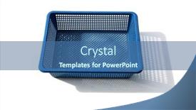  Presentation with plastic containers - Beautiful PPT theme featuring blue-basket-blue-plastic-basket backdrop and a ocean colored foreground
