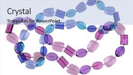  Presentation with pink and blue acrylic - PPT theme with blue beads background and a light blue colored foreground