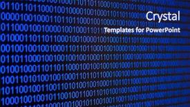  Presentation with binary blue - Amazing theme having blue binary code shallow dof backdrop and a navy blue colored foreground