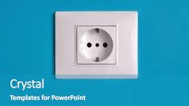  Presentation with power plug - Colorful theme enhanced with blue bio power backdrop and a teal colored foreground