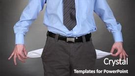  Presentation with empty - Cool new slide deck with blue black - business man showing his empty backdrop and a dark gray colored foreground