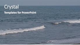  Presentation with seismic wave earth - Theme with blue black edge - beautiful sea and ocean wave background and a  colored foreground