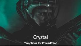  Presentation with blue laser - Audience pleasing PPT layouts consisting of blue black edge - spaceman man of the future backdrop and a dark gray colored foreground