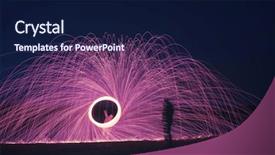  Presentation with firework - Cool new PPT layouts with blue black line wave - image of a steel wool backdrop and a navy blue colored foreground