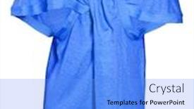  Presentation with hippie - Audience pleasing PPT layouts consisting of blue-blouse-hippie-jacket backdrop and a light blue colored foreground