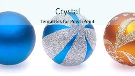  Presentation with blue orange white - Colorful slide set enhanced with blue blue-silver orange christmas backdrop and a sky blue colored foreground