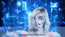  Presentation with binary blue - Beautiful presentation design featuring blue blurred letters falling backdrop and a light blue colored foreground