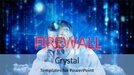  Presentation with firewall - Beautiful presentation theme featuring whole fresh ripe blueberry on white background backdrop and a white colored foreground