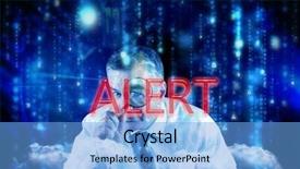  Presentation with alert - PPT layouts with blue blurred letters falling background and a light blue colored foreground